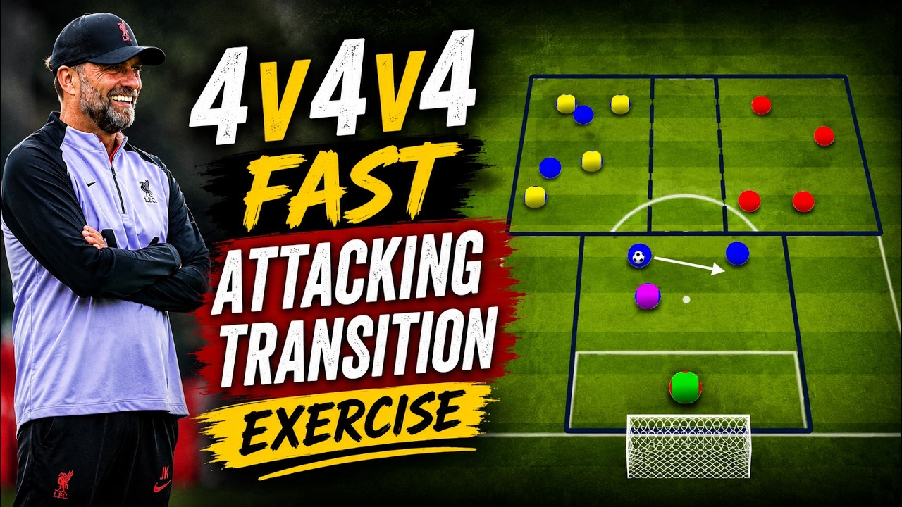 スポーツ・フィットネス practice training for transition game FAST Attacking Transition Game | 4v4v4 Training Exercise - YouTube