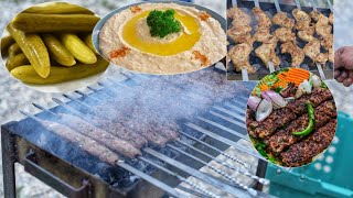 رحلة شوي كباب ودجاج عل الفحم ع طريقه السوريهKebab -BBQ trip