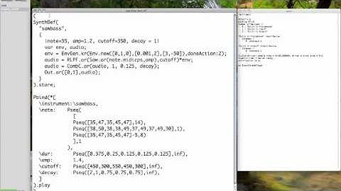 Bass Line Pattern in SuperCollider
