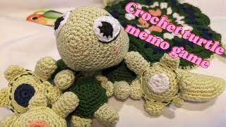 Crochet turtle memo game