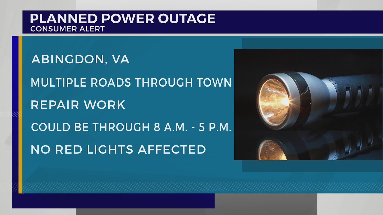 Town of Abingdon to experience planned power outage Wednesday YouTube