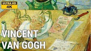 Vincent van Gogh: A collection of 10 oil paintings with title and year, around 1889 [4K]