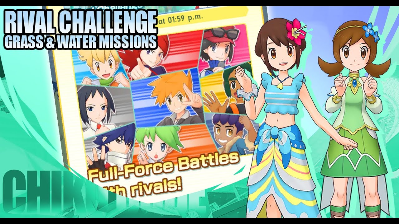 Rival Challenge Grass & Water Missions [Pokemon Masters EX]