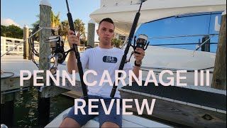 PENN CARNAGE 3 Worth Buying? ROD REVIEW- Boat Spinning Rod 