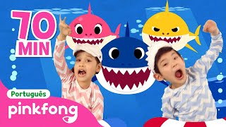 🦈 Dança Fin-tástica do Bebê Tubarão 🦈 | + Completo | Pinkfong, Bebê Tubarão!Canções para Crianças