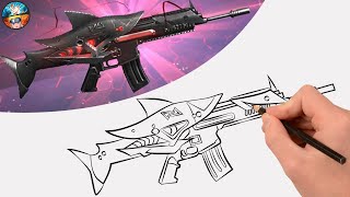 COMO DIBUJAR LA SCAR ALPHA MEGALODON FREE FIRE