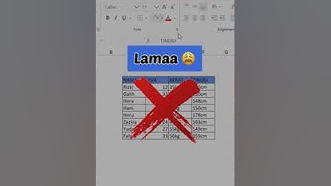Cara Mudah Bikin TABEL EXCEL CUMA 3 DETIK!