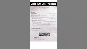 Set 2 SST Pre board question paper #shorts