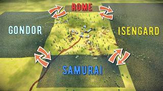 Battle Of 4 Armies: Rome - Isengard - Samurai - Gondor - UEBS 2