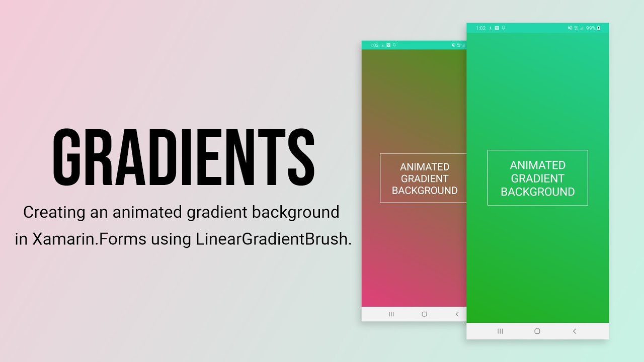 Hãy thử tạo ra nhiều hiệu ứng hình ảnh mới với Animated Gradient Backgrounds in Xamarin Forms! Với các hiệu ứng gradient đang được yêu thích, bạn có thể tạo ra các trải nghiệm độc đáo, nhưng vẫn phù hợp với nhu cầu của khách hàng. Được xây dựng trực tiếp trên nền tảng Xamarin Forms, Animated Gradient Backgrounds là một tùy chọn thú vị cho bất kỳ ứng dụng di động nào đang tìm kiếm sự khác biệt.