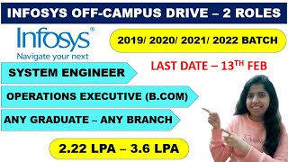 Infosys Off Campus Drive - Bulk Hiring | 2019/2020/2021/2022 Batch | Infosys Hiring 2022