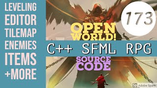 C++ & SFML | Open World RPG [ 173 ] | Dynamic text in the GUI, look at that!