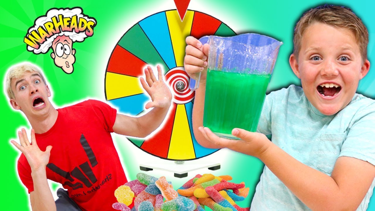 MYSTERY WHEEL OF SLIME! SOUR CANDY CHALLENGE!