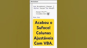 💡 Colunas INTELIGENTES no Excel? Descubra com VBA! 🧠