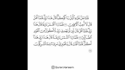 القارئ سعد الغامدي - سورة الأنعام - من الآية 76 إلى الآية 78