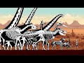 Animals Skeleton Size Comparison: Living and Extinct