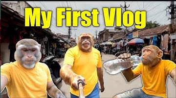 My 1st Vlog 🐵 | AI Monkey Vlogs | AI Monkey Shorts | How to Make AI Monkey Videos Baba banty