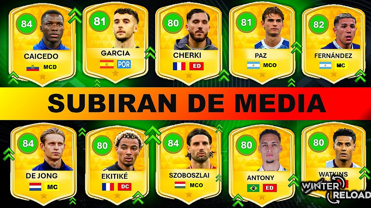 ✅TODOS los "JUGADORES QUE SUBIRAN DE MEDIA DLS 26 Actualización" Winter Reload