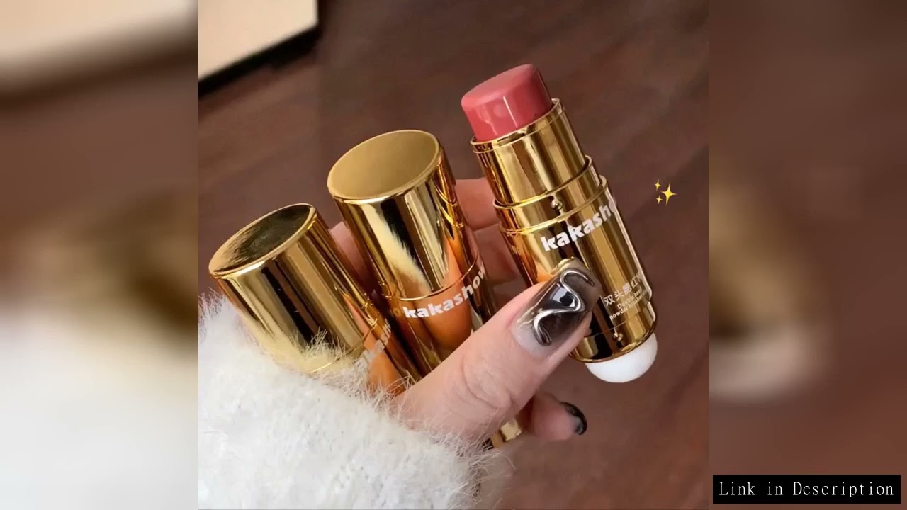 Blush Stick Double-ended Sponge Blush Face Brightening Low Saturated Blusher Cream Peach Pink Cheek