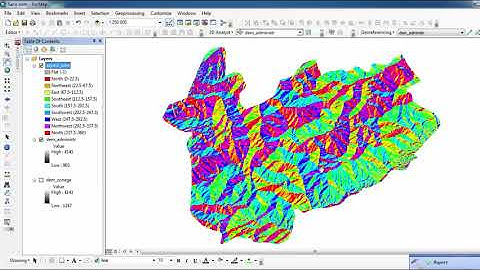 Creating an Aspect Map from a Digital Elevation Model in ArcGIS