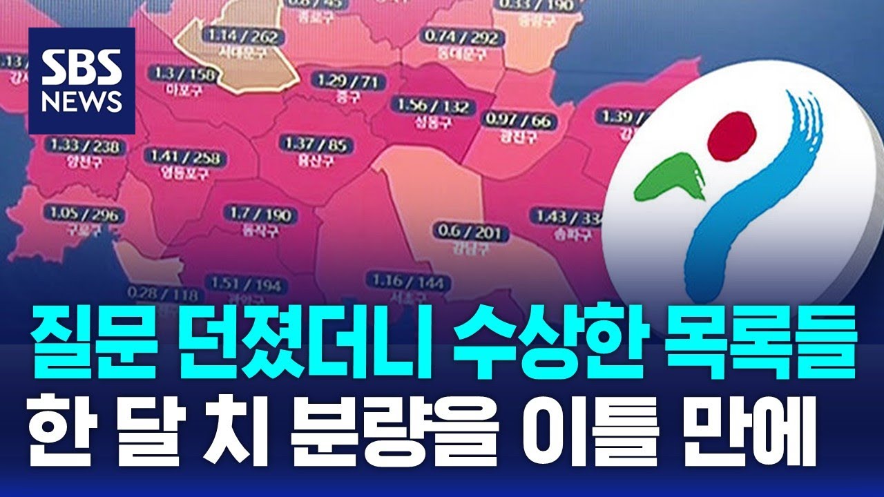 질문 던졌더니 수상한 목록들…한 달 치 분량을 이틀 만에 / SBS