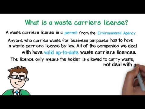 What is a waste carriers license?