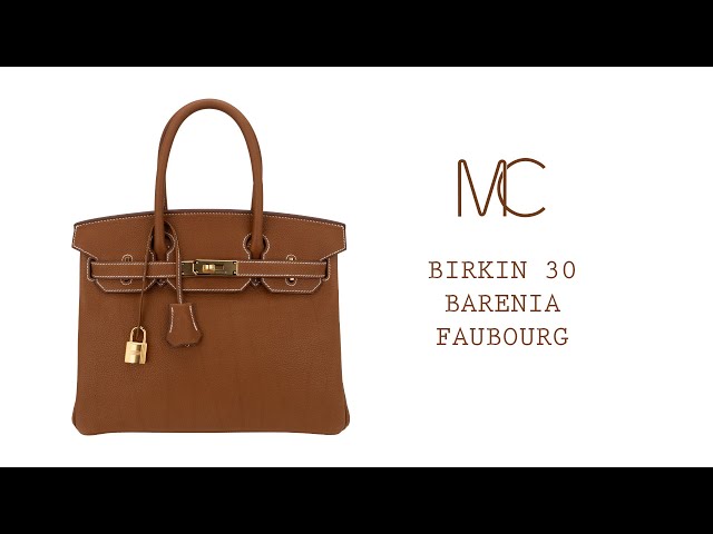 Hermes Birkin 30 Barenia Faubourg Bag Gold Hardware • MIGHTYCHIC • 