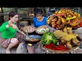 Survival skills-Cooking Chicken curry spicy with Broccoli Mushroom for special recipe- Yummy Chicken