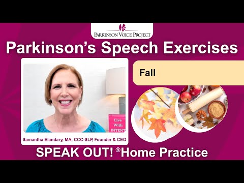SPEAK OUT! Home Practice Sessions: FALL