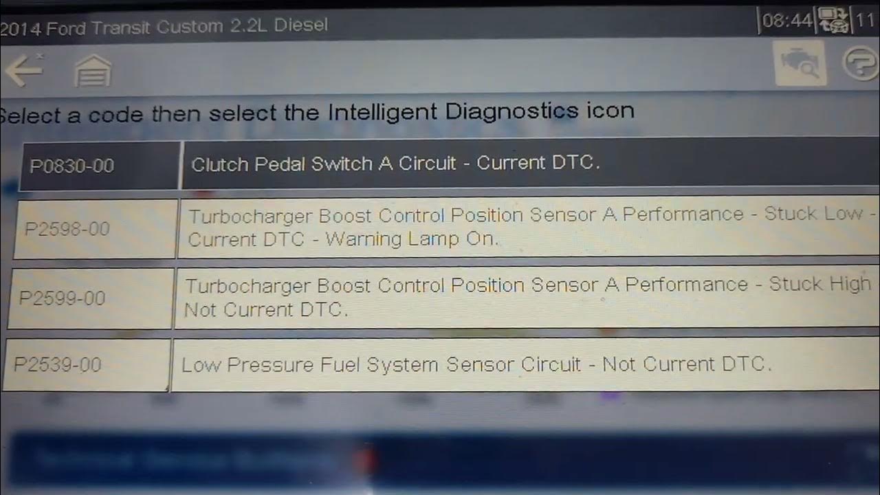 ford transit p2598 p2599 turbo actuator position - YouTube