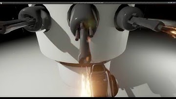 UE4 Futuristic Sentry Bot Test 001