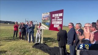 Norman leaders unveil sign for new entertainment district as opponents work to get signatures