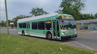 Westbound DDOT bus 2014 XD40 NFI 2020 on Route 27 Joy to Redford Plaza horn salute