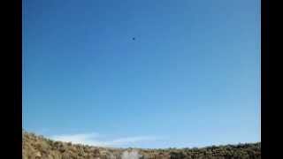 2.5lb tannerite blows lawn mower 300ft in the air