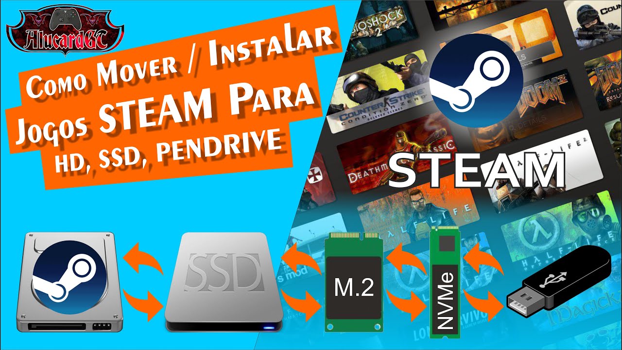 Instalar jogos steam em outro SSD - Linux - Diolinux Plus