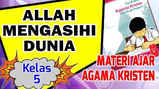 Video ini adalah materi ajar pendidikan agama kristen dan budi pekerti
untuk kelas 5 tingkat sekolah dasar dengan topik allah mengasihi dunia
(pelajaran 3). ...