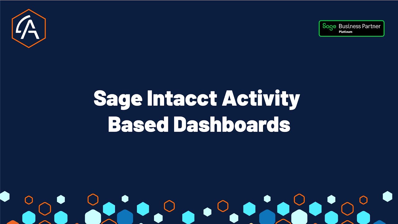 Sage Intacct Activity Based Dashboards - YouTube