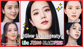 ✨ تألقي مثل JISOO BLACKPINK | وجه صغير، أنف نحيف وضيق، عيون لطيفة بريئة، شفاه رفيعة على شكل قلب