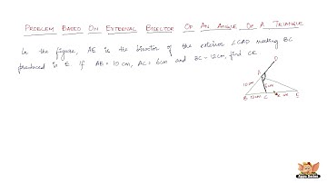 How to solve problems based on external bisector of an angle of a triangle ?