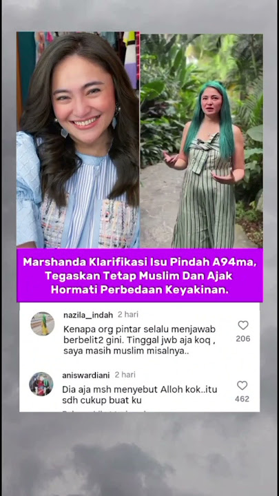Marshanda Klarifikasi Isu Pindah Agama, Tegaskan Masih Muslim.