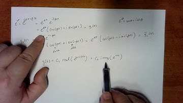 ODE Section 3.3 (Complex roots to the characteristic polynomial).  Video 1 of 3.