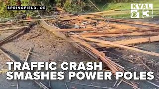 Traffic crash and downed powerlines close Springfield's 35th St.