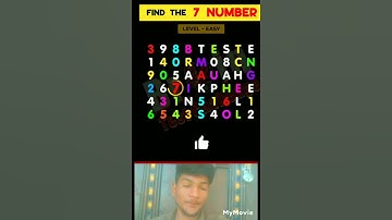 Test Your Eyes : Can You Find The 7 Number ?! | Eye Test Puzzles | #shorts #viral #paheliyan#ytshort