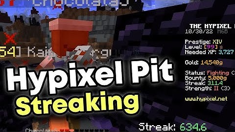 Streaking on The Hypixel Pit (650 streak)