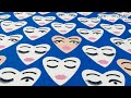 Video: Woven co poplin Moos heart face