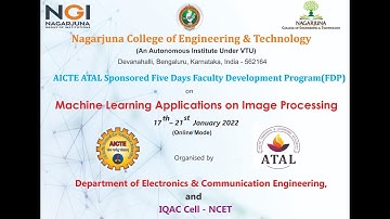 Day 04 Session 01 ATAL Sponsored five FDP on Machine Learning Applications on Image Processing