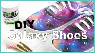 How To Paint GALAXY SHOES | EASY DIY step by step - DIY Craft Club