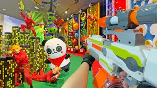 Nerf War | Amusement Park Battle 33 (Nerf First Person Shooter)