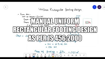 Manual Design of footing #Uniform Rectangular footing #IS456:2000 #2021 #ENGLISH