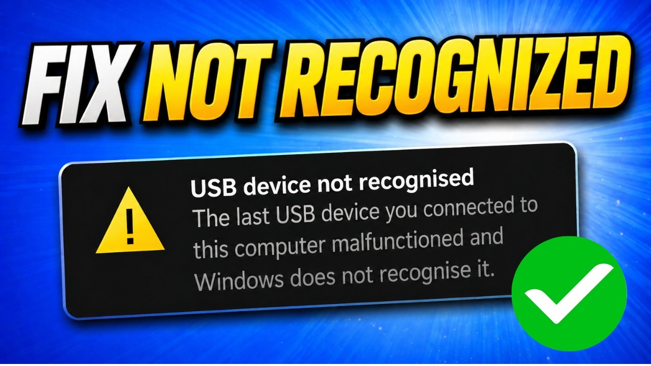 その他 Windows11  USB How To Fix USB Device Not Recognized In Windows 11/10 | USB Not